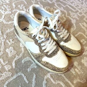 Court Sneakers in Spotted Calf Hair White, Tan and Black Women's Sneakers 9